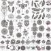 32 Sheets Black Henna Temporary Tattoos for Adults Women Girls  Feather Mandala Flower Body Art Large Big Arm Tattoos Sheet Lace Mehndi Mandala Tattoo
