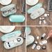 MUF 2-in-1 Portable Contact Lens & Glasses Case with Mirror Tweezers & Solution - Blue-Green 'Touch of Paradise' - Buy Online on GoSupps.com