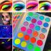 Shop Colorful Neon Eyeshadow Palette - Highly Pigmented Matte & Glitter - UV Glow Blacklight Makeup for Eyes Face & Body - Buy Online on GoSupps.com