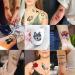 56 Colorful Rose Flowers Feather Butterfly Temporary Tattoos for Women - Sexy Floral Blossom Tattoo Sticker Kit - Buy Online on GoSupps.com