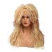 Meiriyfa wig in the look of the 80s for women and men with a long curly hair rocker/punk style for Halloween costume celebration red-brown