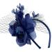 Ladies Beaded Fascinator Aliceband Hairband for Weddings Races Royal Ascot Derby (Navy Blue) - Buy Online on GoSupps.com