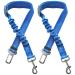 Xundefeng 2 pieces Dog car career seat belt dog leash leash stipper stampers pet cat dog bungee flexileine adjustable lead clip safety belts blue blue 2 pieces
