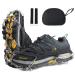 musume Crampons Ice Cleats Traction Snow Grips for Women Men Boots and Shoes,Anti Slip 19 Stainless Steel Spikes,Durable Rubber Safe Protect for Hiking,Climbing,Walking,Jogging and Fishing X-Large