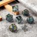 Dungeons and Dragons Dice Set DNDND Handmade Sharp Edge 7 Resin D&D Die with Gift Dice Case for DND Dungeons and Dragon Game (Dark Cyan with Gold Number) - Buy Online on GoSupps.com