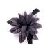 Flower Net and Feathers Fascinator On A Comb 9 Colours (Black)