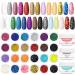 PEACECOLOR Acrylic Nail Kit for Beginners - 24pcs Glitter Powder & Liquid Set with UV Light for False Nail Tips & Manicure - PB0050 - Buy Online on GoSupps.com