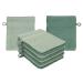 Betz 10 pieces wash gloves premium 100% cotton washcloth set 16x21 cm color hay green - fir green