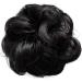 CAISHA by PRETTYSHOP Messy Scrunchie Bun Black Dark Red Mix | Voluminous Wavy Hairpiece with Heat-resistant Synthetic Fibres - Buy Online on GoSupps.com