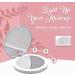 Mirrorvana LED Lighted Travel Mirror 7X/1X Magnification - Compact Makeup Mirror with Believe in Yourself Design - Portable Pocket Purse Mirror - 5 Round - Buy Online on GoSupps.com