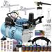 Master Airbrush Cool Runner II Dual Fan Air Compressor Professional Airbrushing System Kit with 3 Airbrushes  Gravity and Siphon Feed - 6 Primary Opaque Colors Acrylic Paint Artist Set - How to Guide