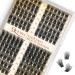 Cluster Lashes Quewel single eyelashes 168 piece of eyelash clusters thin belt cluster eyelash extension c curl mix12-18mm volume false eyelashes soft & light for home use (qu34 c Mix12-18) 1 piece (1 Pack) Qu34-D-Mix 12-18mm