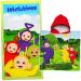 all-meine.de GmbH 2 TLG.Set bath towel/beach towel + poncho - Teletubbies - 100% cotton 70 cm * 140 cm - bathing poncho/hooded towel - terry/velours - towel - DUS .. without names