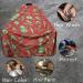 King Midas Empire Vintage Barber Cape | Professional Salon Hair Cutting Cape with Snap Closure | Red & Green Design - Shop Internationally - Buy Online on GoSupps.com