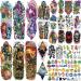 Temporary Tattoo for kids, 52 PCS Fake Tattoos Temporary for Boys Girls, Dinosaur Unicorn Body Arm Shoulder Cute Tattoos Stickers, Birthday Party Supplies Gifts for 3 4 5 6 7 8 9 Year Old Kids