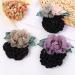 Women's Crochet Hair Bun Net with Flower Decor Hair Clip - 5 Colors - Buy Online on GoSupps.com