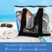 Clear Zipper Tote Bag - Stadium, Beach, and Work Approved - Black - Buy Online on GoSupps.com