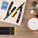 Kaliph Professional Barber Straight Razor Set - 2Pcs Shavette Straight Razor with 100 Blades - Salon Quality Cut Throat Razor for Close Shaving - Black & Gold - Buy Online on GoSupps.com