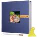 HAUTOCO Large Photo Album Self Adhesive for 4x6 8x10 Pictures Scrapbook Album DIY 60 Pages Magnetic Album Scrap Book with A Metallic Pen and Scraping Plate  Blue