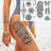 COKTAK 6 Pieces Black Henna Tattoo Stickers - Feather Mandala Flower Body Art for Women - Large Arm Tattoos Sheet - Indian Mehndi Design - Sexy Temporary Wedding Tatoos - Buy Online on GoSupps.com