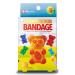 BioSwiss Bandages Gummy Bear Shaped Self Adhesive Bandages Latex Free Sterile Wound Care Fun First Aid Kit Supplies for Kids 24 Count