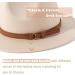 Lisianthus Vintage Wide Brim Fedora Hat Creamy Large - Unisex Belt Buckle Design - Buy Online on GoSupps.com