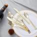 N9R 300PCS Gold Plastic Silverware Set - Disposable Cutlery for Party, Birthday, Wedding - Includes 100 Forks, 100 Spoons, 100 Knives - Buy Online on GoSupps.com