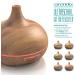 ARENDO Ultrasound LED Aroma Diffuser 300 ml - Humidifier with Timer & 7 LED Colors - Quiet Operation & Wooden Decor for Home Use - Buy Online on GoSupps.com