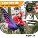 Foxelli Lightweight Parachute Nylon Camping Hammock with Tree Ropes and Carabiners - Ideal for Backpacking, Hiking, Travel, Beach, and Outdoor Adventures - Buy Online on GoSupps.com