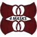 Universal Cloth Face Masks - Reusable 100% Cotton 2 Layer Washable - Dust Allergy & Pollen Protection for Teens & Adults - Maroon Small Pack of 4 - Buy Online on GoSupps.com