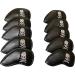 Premium PU Leather Skull Skeleton Golf Iron Covers - 10pcs Black Golf Headcovers for Taylormade, Mizuno, Ping | Club Protective Case - Buy Online on GoSupps.com