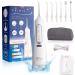 PRIMIS Water Flosser for Teeth Cordless IPX7 Waterproof with 4 Modes Large 310ML Tank & 6 Jet Tips USB Rechargeable Oral Irrigator for Travel & Home use Plaque Remover for Teeth (White) (White)