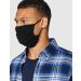 Oscar Apparels Reusable Face Mask 100% BCI Cotton with Elastic Loop Adult (5 Pack) One Size (Pack of 5) Black - Buy Online on GoSupps.com