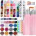 FANDAMEI Nail Art Kit, Nail Design Tools Kit with Nail Art Brushes, Nail Dotting Tools,Fine Glitter,Nail Butterfly, Nail Heart Glitter Sequins, Nail Foil Flakes, Nail Art Rhinestones, Nail Dust Brush A-Pink