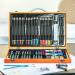 MAHITOI 82-Piece Deluxe Artist Studio Creativity Set - Painting Sketching Drawing Kit with 24 Watercolor Paints, 24 Oil Pastels, 24 Colored Pencils, 2 Brushes - Wood Box Case, Starter Kit - Buy Online on GoSupps.com