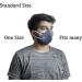 Blue Adult Polyester Filament Fabric Reusable Face Mask - Stylish & Comfortable Protection for Every Occasion - Buy Online on GoSupps.com