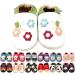 MiniFeet Premium Soft Leather Baby Shoes - BUY 4 PAIRS & GET 1 OF THEM FOR FREE ! - Toddler Shoes - 0-6 Months to 4-5 Years 6-12 Months Triple Flower