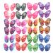 YAKA 24pcs/12 Pairs Dog Hair Bows with Rubber Bands Butterfly Dog Topknot Bows 2.5inch Bowknot Pet Grooming Products Accessories Dog Hair Bows12 Color