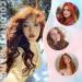 Faelbaty Long Curls Orange Pony Wig - Ombre Brown to Orange for Women | Natural Curly Wig for Party & Cosplay - Buy Online on GoSupps.com