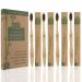 Pack of 4 Bamboo Charcoal Toothbrushes with Numbered Handles - Eco-Friendly & Biodegradable - Buy Online on GoSupps.com