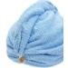 GELVARIS HOME Cotton Hair Towel Wrap for Women | Super Absorbent | Rapid Drying Turban | Blue - Buy Online on GoSupps.com