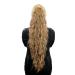 Very long voluminous ponytail hairpiece braid with kinky curls dark blonde N838-19