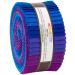 Robert Kaufman Kona Cotton Solids Peacock Roll Up 2.5" Precut Cotton Fabric Quilting Strips Jelly Roll Assortment RU-770-40