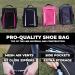 Buy Athletico Golf Shoe Bag - Zippered Mesh Ventilation & External Pocket Black/Pink | Ideal for Golfers - Buy Online on GoSupps.com