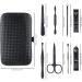 Professional Manicure Set - 8 in 1 Stainless Steel Nail Clipper Kit for Men's Grooming, Travel, and Gifting - Buy Online on GoSupps.com