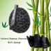 Black Bath Shower Loofah Sponge Set - Gentle Body Exfoliating Pouf for Men, Women, Kids - 3 Pack - Buy Online on GoSupps.com
