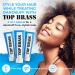 Top Brass Anti Dandruff Hair Cream for Men & Women | Non-Greasy Styling Cream with Beeswax & Candelilla | Relieves Dry Scalp Dandruff & Itching | International Shipping Available - Buy Online on GoSupps.com