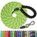 X Xben tow lines for dogs 20m thick dog leash with a comfortable padded handle training line running line for puppies Small medium -sized dogs lockable carabine 20m x8 mm apple green