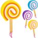 4 Colorful Bathing Sponges Set - Extra Long Shower Sponges for Kids & Adults - Ideal for Back Cleaning - Ice & Lollipop Designs - Buy Online on GoSupps.com