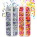 Bellelfin 2 Boxes Chunky Nail Glitter Holographic Mixed Shapes Heart Star Leaves Butterfly Sparkle Nail Sequins Flakes Flakes for Nail Art Decoration and Resin Project Mixed design